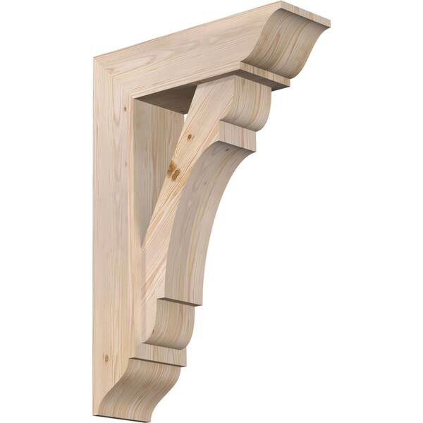 Ekena Millwork Olympic Traditional Smooth Bracket w/ Offset Brace, Douglas Fir, 7 1/2"W x 24"D x 36"H BKT0806X24X36OLY01SDF - main